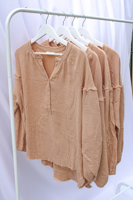 caramel breezy top