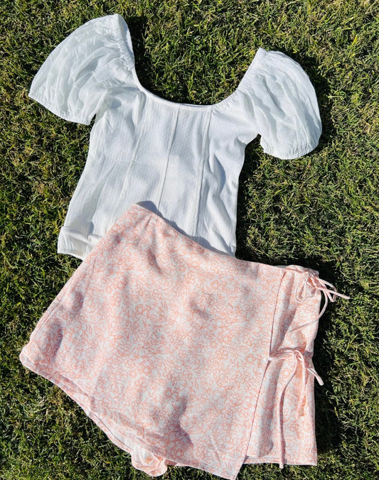 peaches & cream skort